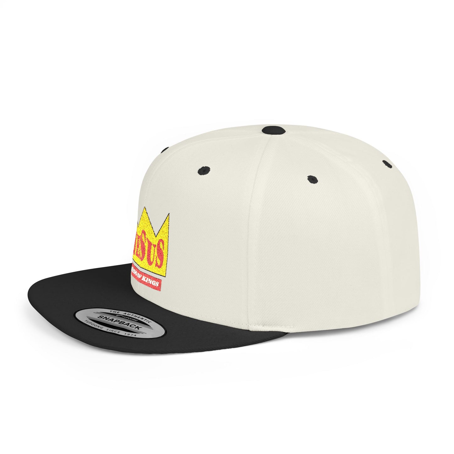 Jesus King Of Kings Flat Bill Snapback Hat - Stylish Christian Headwear